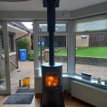 Roaring Fireplaces Installations cylindrical wood burning stove
